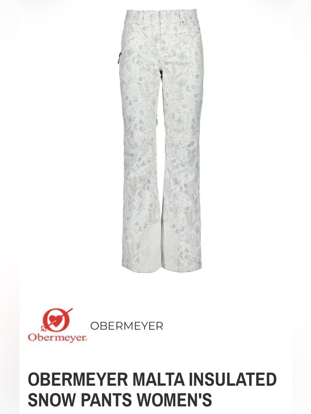 Obermeyer Malta Women’s Size 8 Insulated Ski Snow Pants Abstract Print 15022